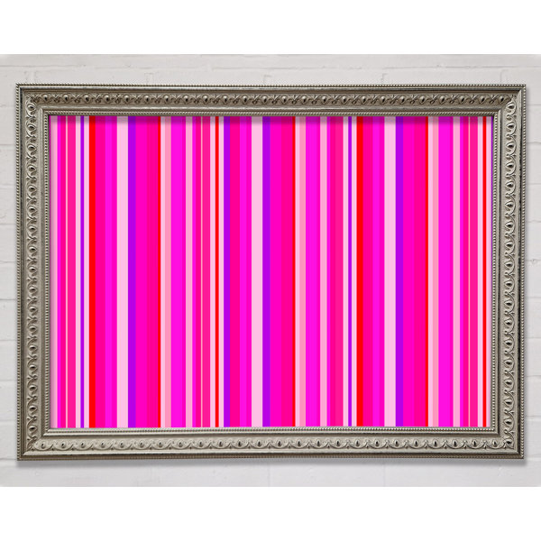 Perspections Retro Stripes Pink Gerahmter Druck Wayfair De